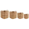 Cache-pots carrés en jonc de mer naturel (Lot de 4)