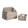 Corbeilles de rangement en jonc (Lot de 3)