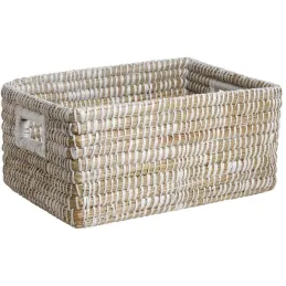 Corbeilles de rangement en jonc (Lot de 3)