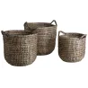 Cache-pots ronds en jonc (lot de 3)