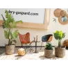 Cache-pots ronds en jonc (lot de 3)