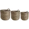 Cache-pots ronds en jonc (lot de 3)