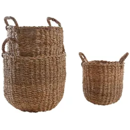 Cache-pots en jonc naturel (Lot de 3)