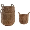 Cache-pots en jonc naturel (Lot de 3)