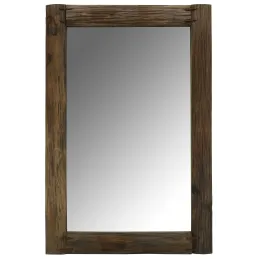 Miroir rectangulaire en bois recyclé rustique