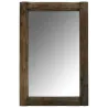 Miroir rectangulaire en bois recyclé rustique