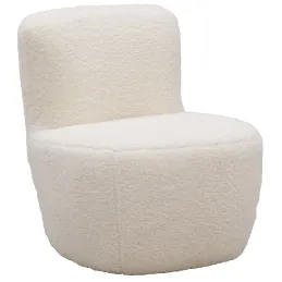 Fauteuil pouf en polyester et bois Nuage