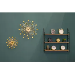 Horloge ronde en métal Sunburst 50 cm