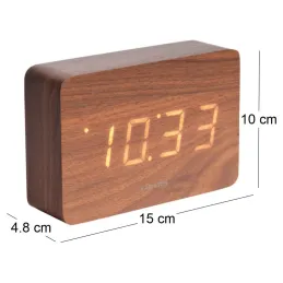 Réveil rectangulaire en bois Square