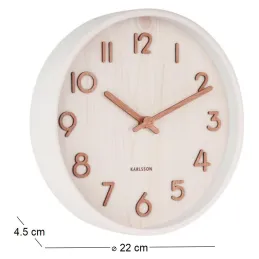 Horloge en bois Pure 22 cm