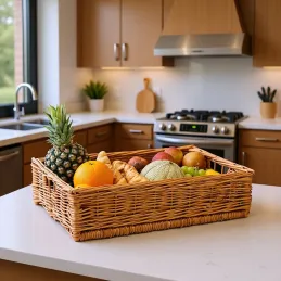 Panier ouvreuse cinéma en osier
