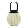 Lanterne ronde en bois et coton
