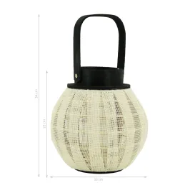 Lanterne ronde en bois et coton