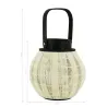 Lanterne ronde en bois et coton