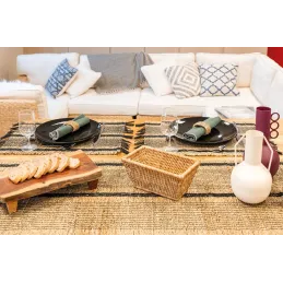 Corbeille rectangulaire en rotin Banneton