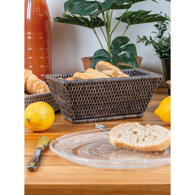 Corbeille rectangulaire en rotin Banneton