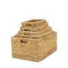Panier de rangement en rotin naturel