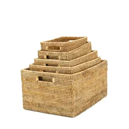 Panier de rangement en rotin naturel