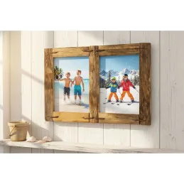 Cadre photo 10x15cm en bois recyclé
