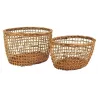 Corbeilles en osier buff (Lot de 2)