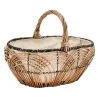 Panier en osier lacerie et jute 35 cm