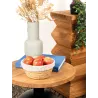 Corbeille en jonc naturel et jute