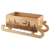 Luge en bois avec décor de Noël