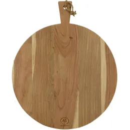 Planche à découper ronde en acacia naturel
