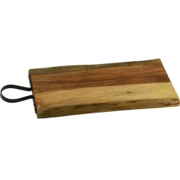 Planche à découper en acacia et poignée en métal