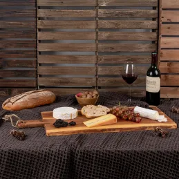 Planche à découper en acacia et jute
