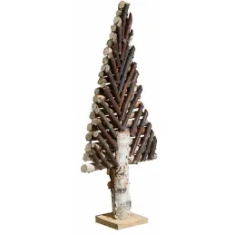 Sapin décoratif en bouleau motif chevron