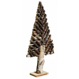 Sapin décoratif en bouleau motif chevron