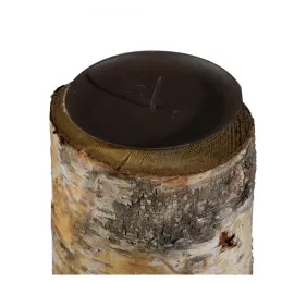 Bougeoirs hauts en bouleau et métal (Lot de 3)