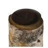 Bougeoirs hauts en bouleau et métal (Lot de 3)