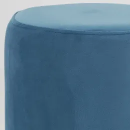 Pouf en velours et métal doré
