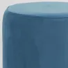 Pouf en velours et métal doré