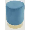 Pouf en velours et métal doré
