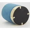 Pouf en velours et métal doré