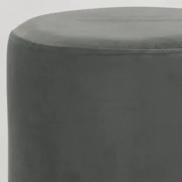 Pouf en velours et métal doré