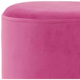 Pouf en velours et métal doré