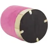 Pouf en velours et métal doré