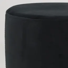 Pouf en velours et métal doré