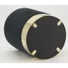 Pouf en velours et métal doré