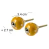 Boutons de porte en céramique à pois (Lot de 2)