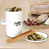 Pot à cornichon avec soucoupe et pince