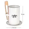 Pot à cornichon avec soucoupe et pince