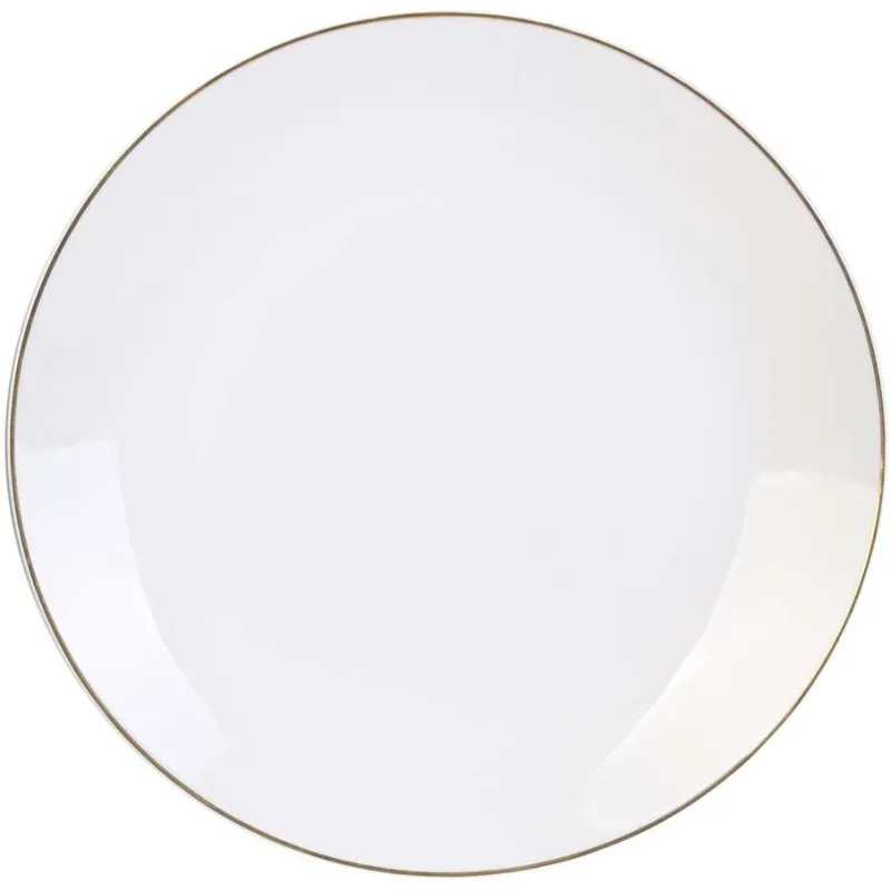 Assiette en porcelaine avec liseré doré