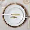Assiette en porcelaine avec liseré doré