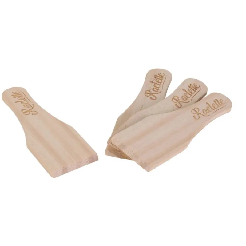 Set de 4 spatules à raclettes en bois
