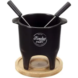 Service à fondue à la bougie duo